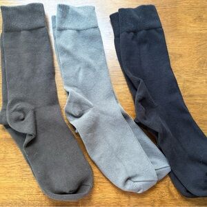Zara Men's Trio of Black, Gray, and Charcoal Socks